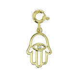 Hamsa Charm in 14k Gold with Diamond - Simon G. Jewelry