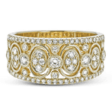 Harmonie Fashion Ring In 18k Gold With Diamonds - Simon G. Jewelry