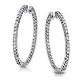 Hoop Earring in 18k Gold with Diamonds