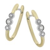 Hoop Earring in 18k Gold with Diamonds - Simon G. Jewelry