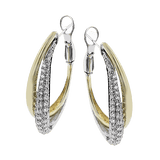 Hoop Earring in 18k Gold with Diamonds - Simon G. Jewelry