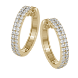 Hoop Earrings in 18K Gold with Diamonds - Simon G. Jewelry