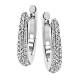 Hoop Earrings in 18k Gold with Diamonds - Simon G. Jewelry