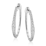 Hoop Earrings in 18k Gold with Diamonds - Simon G. Jewelry
