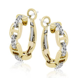 Hoop Earrings in 18k Gold with Diamonds - Simon G. Jewelry