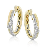 Hoop Earrings in 18k Gold with Diamonds - Simon G. Jewelry