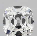 Custom - 1.51ct E VVS2 Old Miner Cut, Size 6, 14kt Yellow Gold, Compass Setting