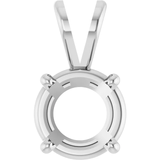 7mm Peridot 1.42cttw 14KT White Gold Pendant