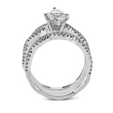 Marquise - cut Criss - cross Engagement Ring & Matching Wedding Band in 18k Gold with Diamonds - Simon G. Jewelry