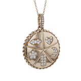 Medallion Pendant Necklace in 18k Gold with Diamonds - Simon G. Jewelry