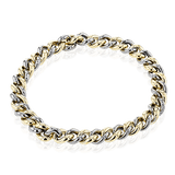Men's Titanium Bracelet In 14k Gold - Simon G. Jewelry