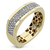 Men's Wedding Band in 14k Gold with Diamonds