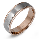 Men's Wedding Band in 14k or 18k Gold and Platinum