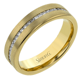 Men's Wedding Band In 14k Or 18k Gold With Diamonds