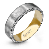 Men's Wedding Band In 14k Or 18k Gold With Diamonds
