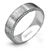 Men's Wedding Band In 14k Or 18k Gold With Diamonds - Simon G. Jewelry