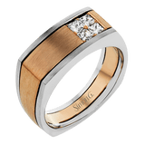 Men's Wedding Band In 14k Or 18k Gold With Diamonds