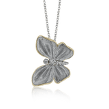 Monarch Butterfly Pendant Necklace in 18k Gold with Diamonds - Simon G. Jewelry