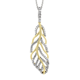 Nature Pendant in 18k Gold with Diamonds - Simon G. Jewelry