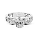 Oval - Cut Engagement Ring In 18k Gold With Diamonds - Simon G. Jewelry