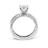 Oval - cut Engagement Ring & Matching Wedding Band in 18k Gold with Diamonds - Simon G. Jewelry