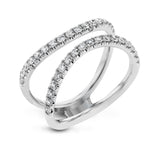 Oval - cut Engagement Ring & Matching Wedding Band in 18k Gold with Diamonds - Simon G. Jewelry