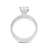 Oval - cut Engagement Ring & Matching Wedding Band in 18k Gold with Diamonds - Simon G. Jewelry
