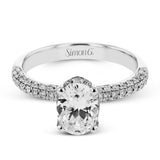 Oval - Cut Halo Engagement Ring In 18k Gold With Diamonds - Simon G. Jewelry
