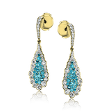 Paraiba Drop Earrings in 18k Gold with Diamonds - Simon G. Jewelry
