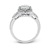 Pear - Cut Halo Engagement Ring In 18k Gold With Diamonds - Simon G. Jewelry