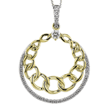Pendant in 18k Gold with Diamonds - Simon G. Jewelry