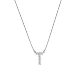 Personalized Initial Pendant Necklace in 18k Gold with Diamonds - Simon G. Jewelry