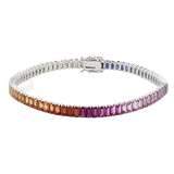 Rainbow Sapphire Color Bracelet in 18k Gold - Simon G. Jewelry