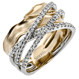 Right Hand Ring in 18k Gold with Diamonds - Simon G. Jewelry