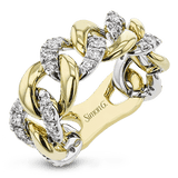 Right Hand Ring In 18k Gold With Diamonds