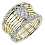 Right Hand Ring In 18k Gold With Diamonds - Simon G. Jewelry