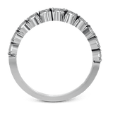 Round - cut Engagement Ring and Matching Wedding Band in 18k Gold with Diamonds - Simon G. Jewelry