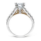 Round - cut Engagement Ring in 18k Gold with Diamonds - Simon G. Jewelry