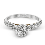 Round - cut Engagement Ring in 18k Gold with Diamonds - Simon G. Jewelry