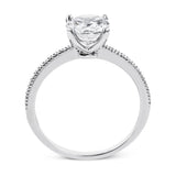 Round - cut Engagement Ring in 18k Gold with Diamonds - Simon G. Jewelry