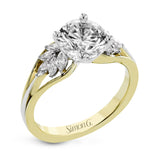 Round - cut Engagement Ring in 18k Gold with Diamonds - Simon G. Jewelry