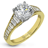 Round - Cut Engagement Ring In 18k Gold With Diamonds - Simon G. Jewelry