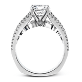 Round - Cut Split - Shank Engagement Ring In 18k Gold With Diamonds - Simon G. Jewelry