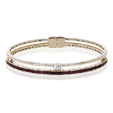 Ruby Bangle in 18k Gold with Diamonds - Simon G. Jewelry