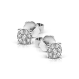 Stud Earrings (5.30mm) in 18k Gold with Diamonds - Simon G. Jewelry