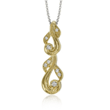 Trellis Pendant Necklace in 18k Gold with Diamonds