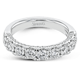 Wedding Band in 18k Gold with Diamonds - Simon G. Jewelry