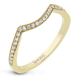 Wedding Band in 18k Gold with Diamonds