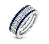 Wedding Band Set In 18k Gold With Diamonds