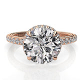 Round Diamond Engagement Ring Hidden Halo 0.30ct